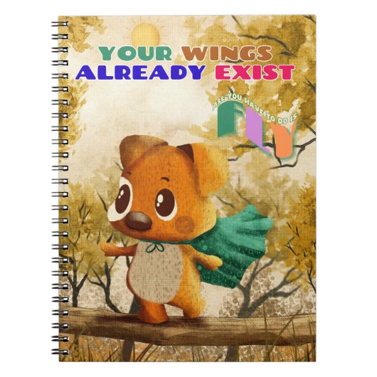 Carnet Vous Avez Des Ailes Juste Voler Un Petit Chien Ins (Devant)