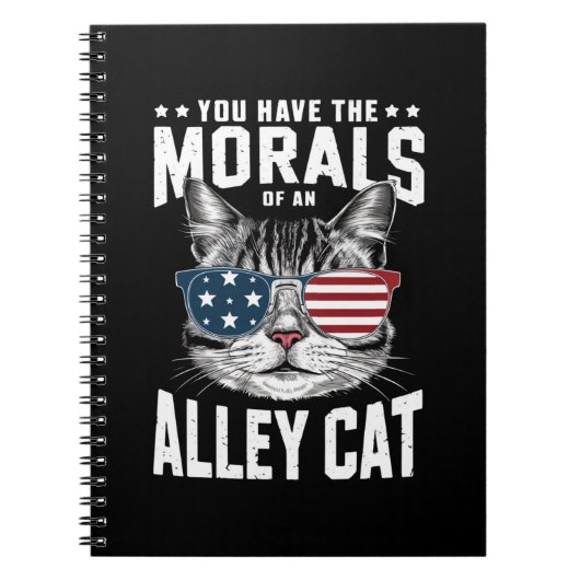 Carnet Vous avez la morale d'un chat de ruelle Blague drô (Devant)