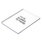 Carnet "Vous avez le droit de faire une pause." (Côté gauche)