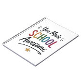 Carnet Vous avez rendu l'école géniale (Côté gauche)
