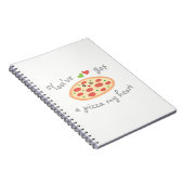 Carnet Vous avez une pizza Mon coeur mignon Amour Pun (Côté Droit)