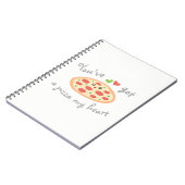 Carnet Vous avez une pizza Mon coeur mignon Amour Pun (Côté gauche)