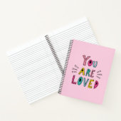 Carnet Vous Êtes Aimé Citation D'Affirmation Rose (Intérieur)