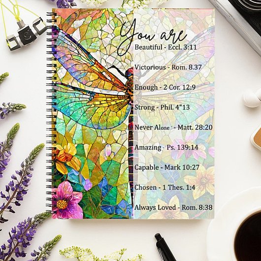 Carnet Vous êtes beau...Libellule en vitrail