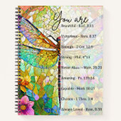 Carnet Vous êtes beau...Libellule en vitrail (Devant)