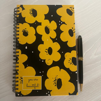 Carnet Vous Êtes Beau MCM Floral Jaune
