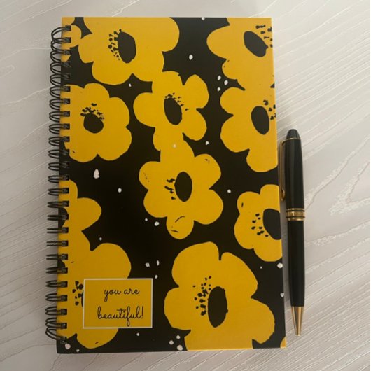 Carnet Vous Êtes Beau MCM Floral Jaune