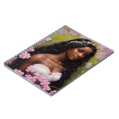 Carnet Vous Êtes Belle Femme Noire Fleurs Roses (Côté gauche)