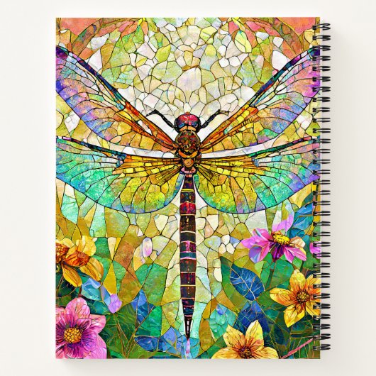 Carnet Vous êtes belle...libellule en verre tendu (Dos)