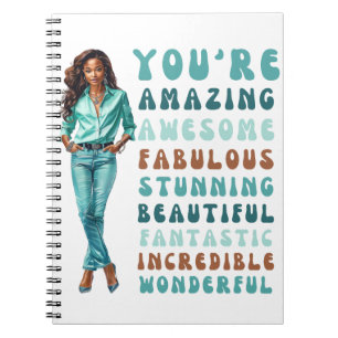 Carnet Vous êtes extraordinaire, géniale, fabuleuse, supe
