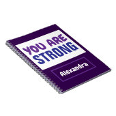 Carnet Vous êtes Forte Violet Bleu Persist Encourageur (Côté Droit)