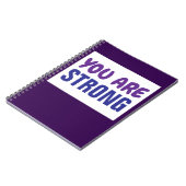 Carnet Vous êtes Forte Violet Bleu Persist Encourageur (Côté gauche)