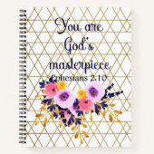 Carnet Vous êtes le chef-d'oeuvre de Dieu Bible Verse Chr (Devant)