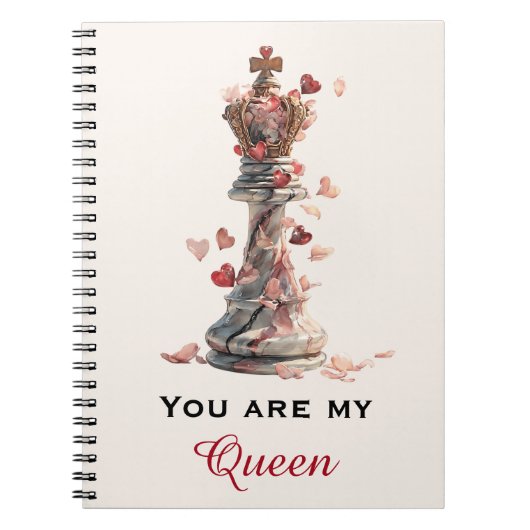 Carnet Vous êtes ma Reine Chess Saint-Valentin (Devant)