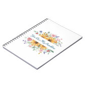 Carnet Vous êtes mon soleil et citation de tournesol (Côté gauche)