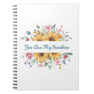 Carnet Vous êtes mon soleil et citation de tournesol