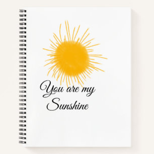 Carnet vous êtes mon soleil jaune orange rayons de soleil