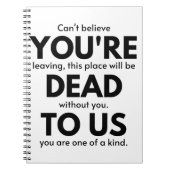 Carnet Vous êtes mort pour nous, collègue qui quitte un c (Devant)