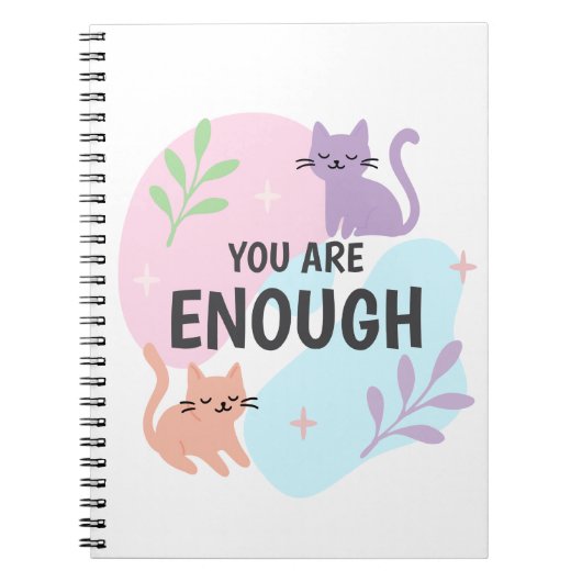 Carnet Vous êtes suffisant chat Affirmation (Devant)