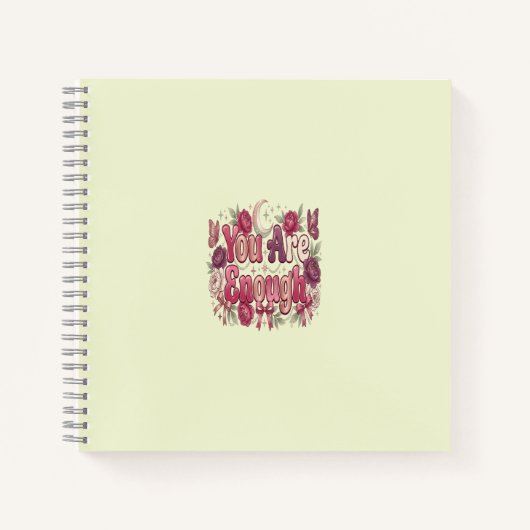 Carnet Vous êtes suffisant | Typographie de bulle d'amour (Devant)