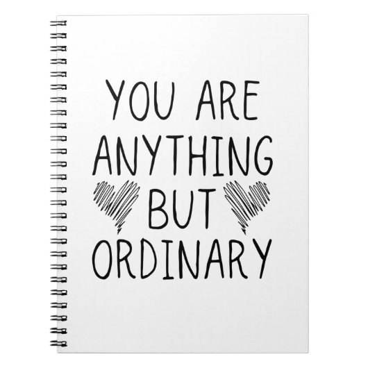 Carnet Vous êtes tout sauf ordinaire (Devant)