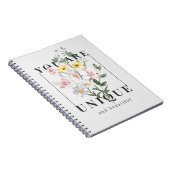 Carnet Vous êtes un Slogan floral unique (Côté Droit)