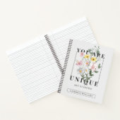 Carnet Vous êtes un Slogan floral unique (Intérieur)