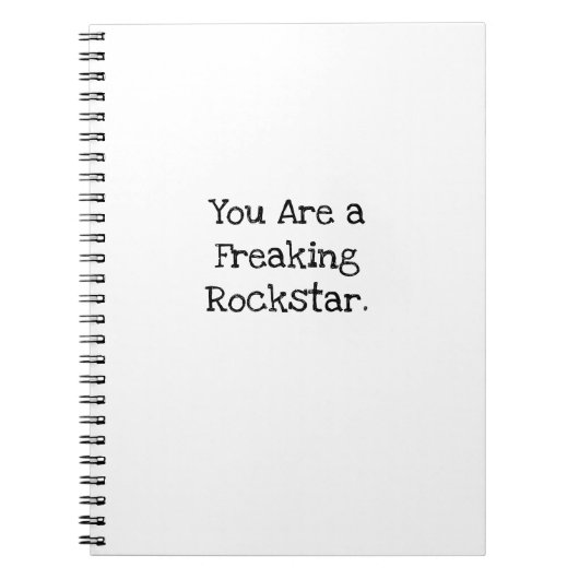 Carnet Vous êtes une rockstar incroyable Éloge de l'emplo (Devant)