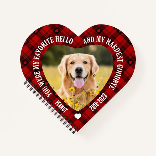 Carnet Vous étiez mon préféré Hello Pet Memorial Photo No (Devant)