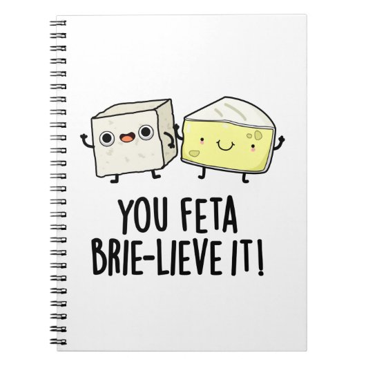 Carnet Vous Feta Brie-levez C'est Drôle Pun Fromage (Devant)