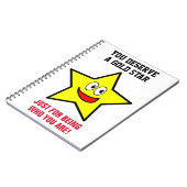 Carnet Vous Méritez Une Étoile Or (Côté gauche)