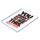 Carnet Vous n’étiez pas supposé voir ça (Côté gauche)