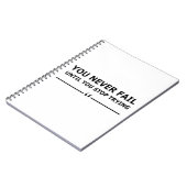 Carnet vous ne manquerez jamais tant que vous n'arrêtez p (Côté gauche)