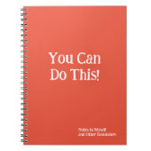 Carnet Vous Pouvez Le Faire ! Notes de mon Orange blanc (Devant)