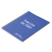Carnet Vous Pouvez Le Faire ! Notes de Myself Blue White (Côté gauche)