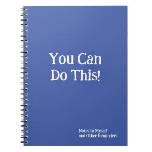Carnet Vous Pouvez Le Faire ! Notes de Myself Blue White