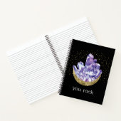 Carnet Vous Rock Amethyst Crystals Aquarelle Mystique Pas (Intérieur)