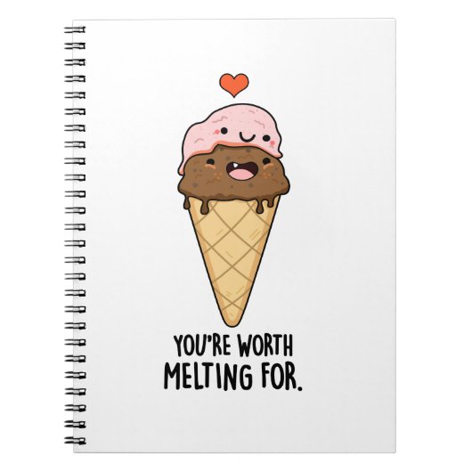 Carnet Vous Vaut la Peine de Fondre Pour Blague de Glace  (Devant)