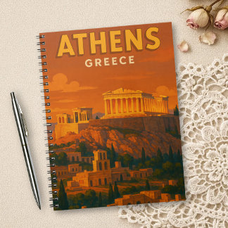Carnet Voyage à Athènes Grèce Rétro