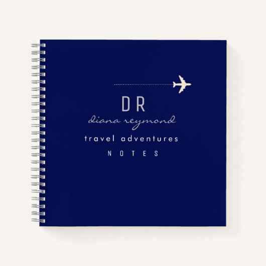 Carnet Voyage Aventures Notes Bleu (Devant)