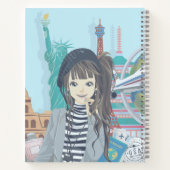 Carnet Voyage dans le monde des filles mignonnes Illustré (Dos)