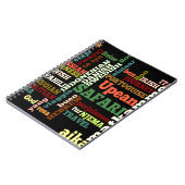 Carnet Voyage dans le monde : Safari & Voyage Word Cloud (Côté gauche)