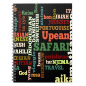 Carnet Voyage dans le monde : Safari & Voyage Word Cloud (Devant)