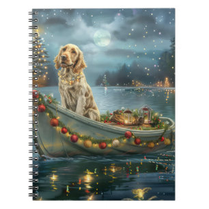 Carnet Voyage de Noël Festif de Setter Anglais