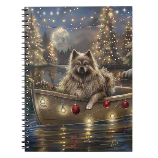 Carnet Voyage de Noël festif Keeshond (Devant)