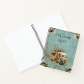 Carnet Voyage de remorque à fleurs personnalisée (Intérieur)