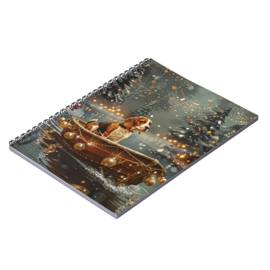 Carnet Voyage festif de Noël beagle (Côté gauche)
