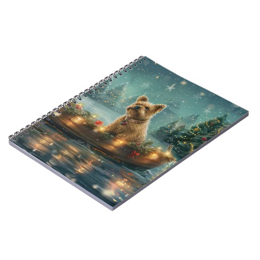 Carnet Voyage festif de Noël de Cairn Terrier (Côté gauche)