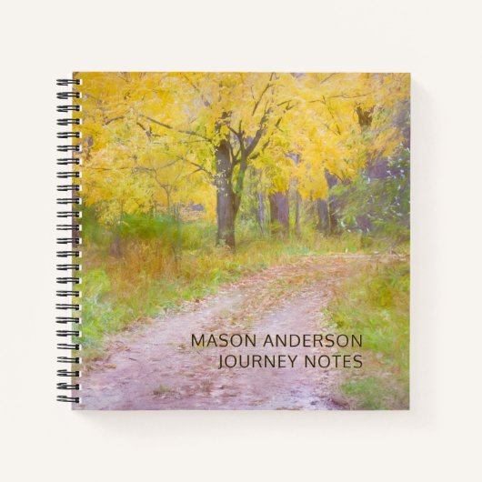 Carnet Voyage personnalisé de sentier Bois d'automne (Devant)