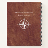 Carnet Voyage personnalisé en cuir Brown (Dos)